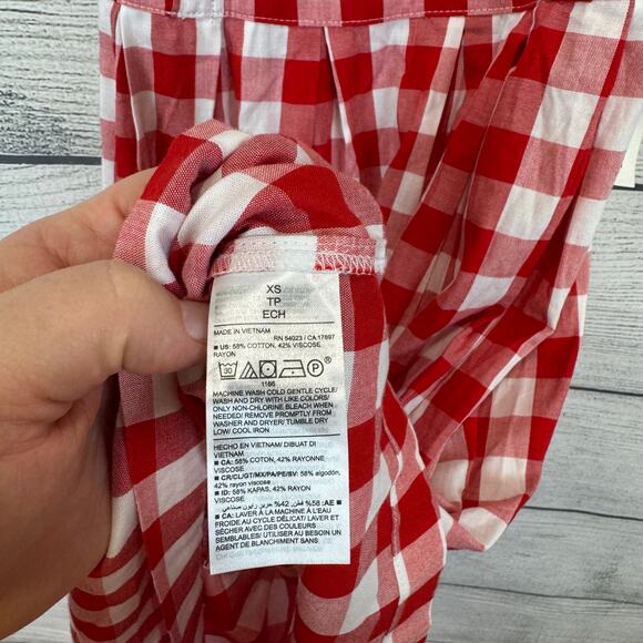Old Navy Red and White Checkered Mini Dress - Picture 6 of 10